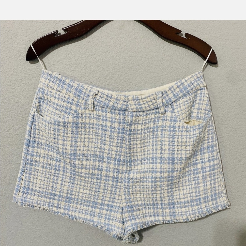 Zara Blue and White Shorts